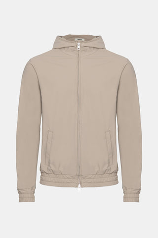 Light Beige Hooded Tech Vest