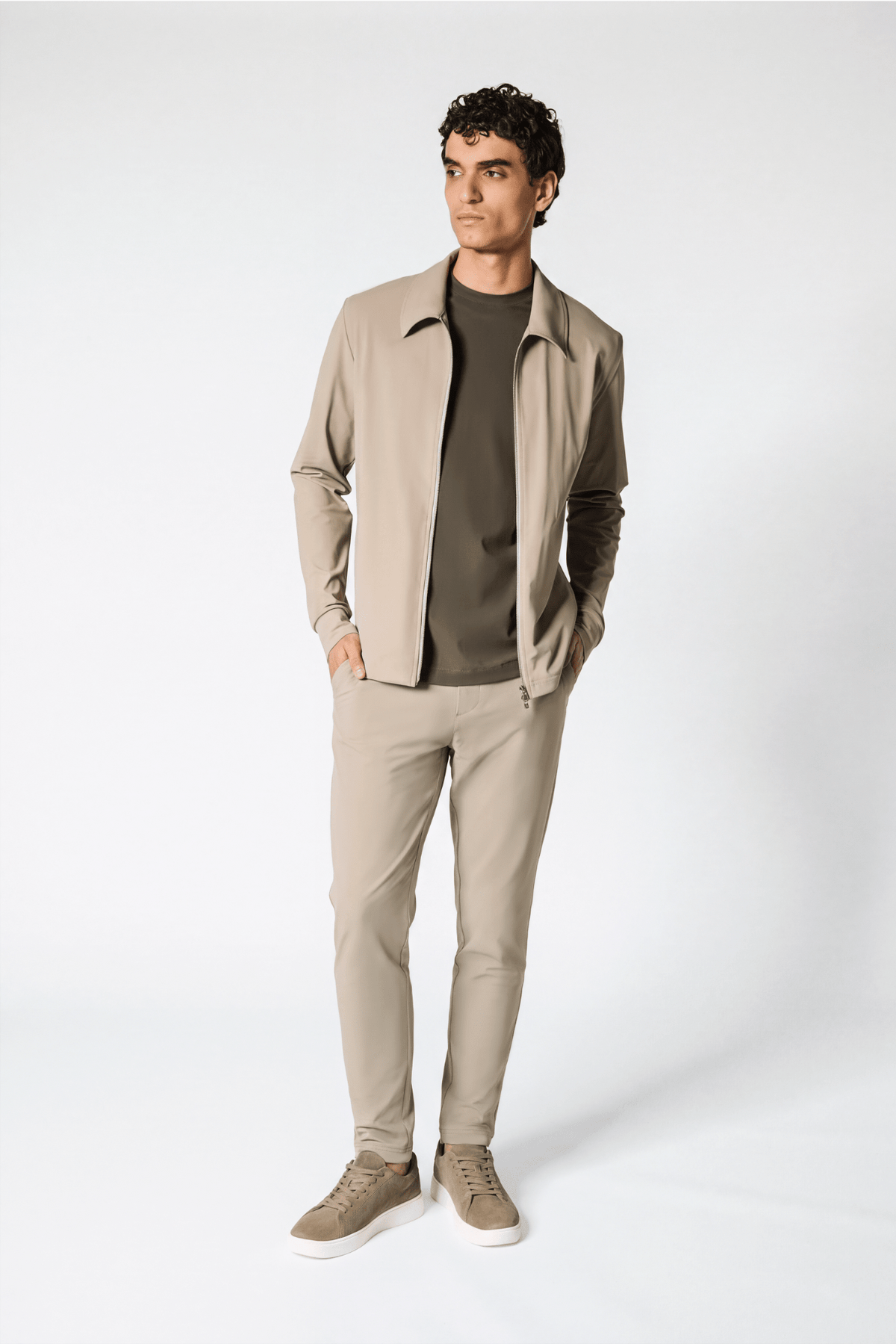 Light Beige Signature Tech Suit - DIMANO