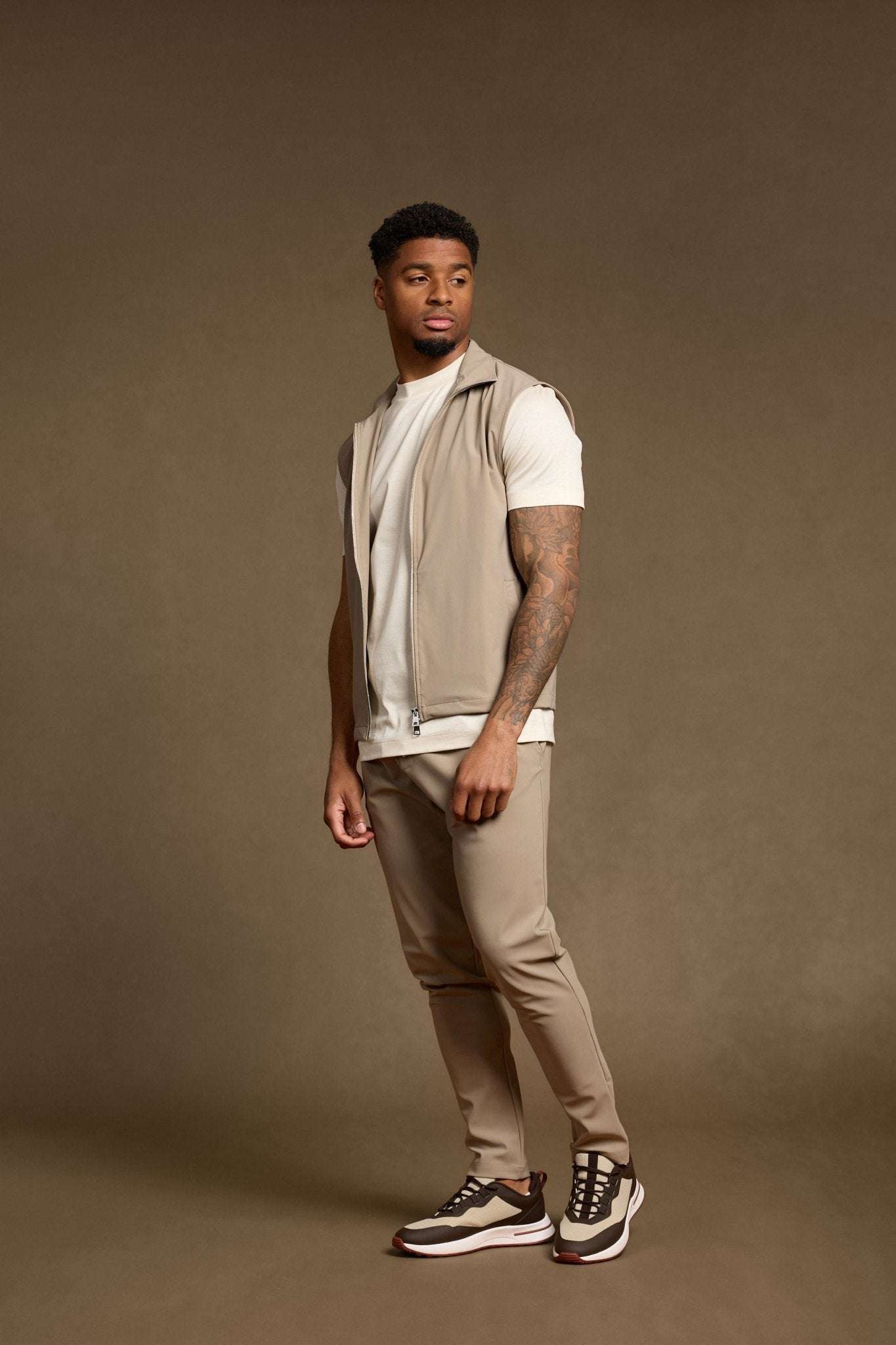 Light Beige Tech Gilet - DIMANO