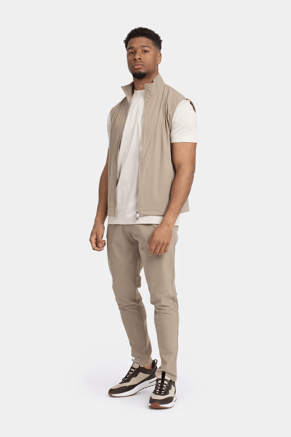 Light Beige Tech Gilet - DIMANO