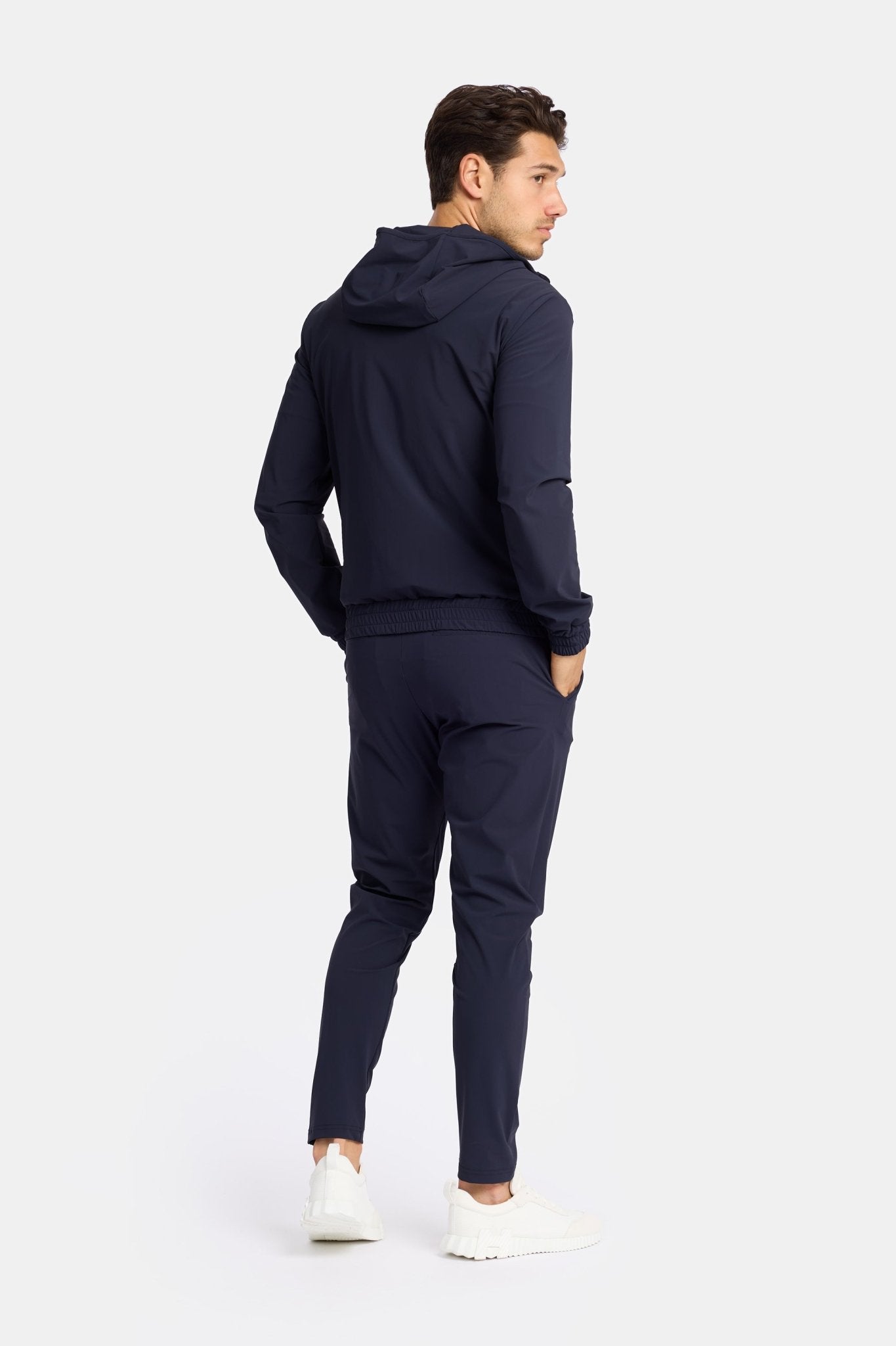 Midnight Blue Hooded Tech Suit - DIMANO