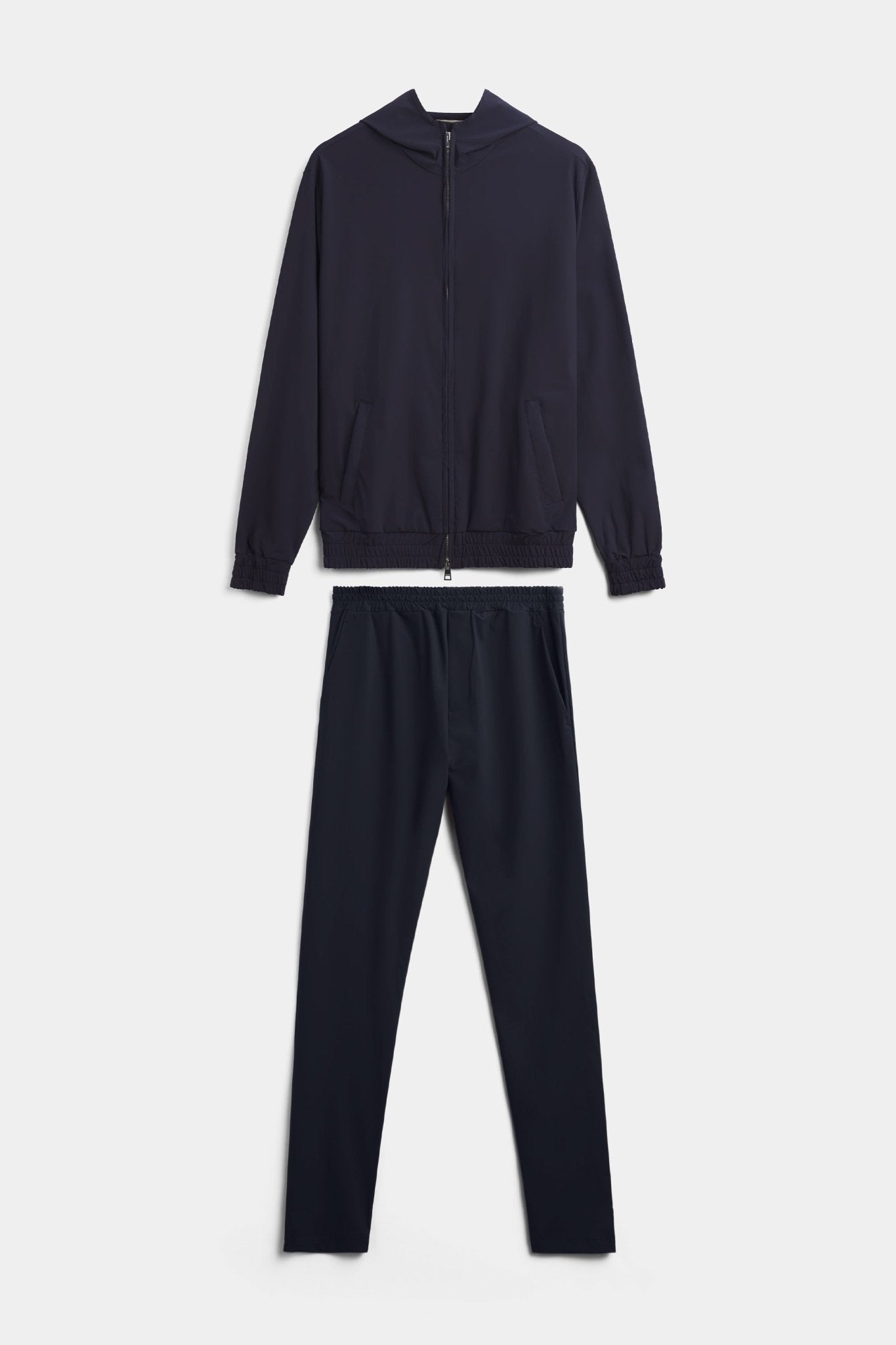Midnight Blue Hooded Tech Suit