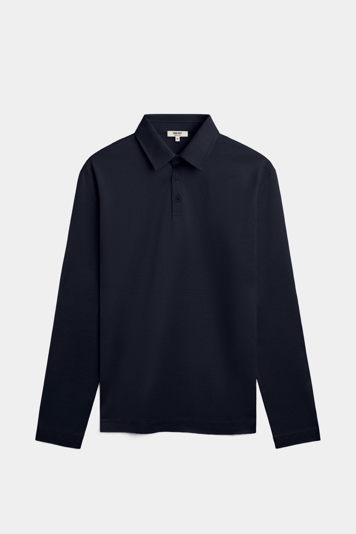 Midnight Blue Longsleeve Polo Shirt - DIMANO