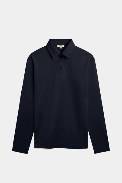 Midnight Blue Longsleeve Polo Shirt