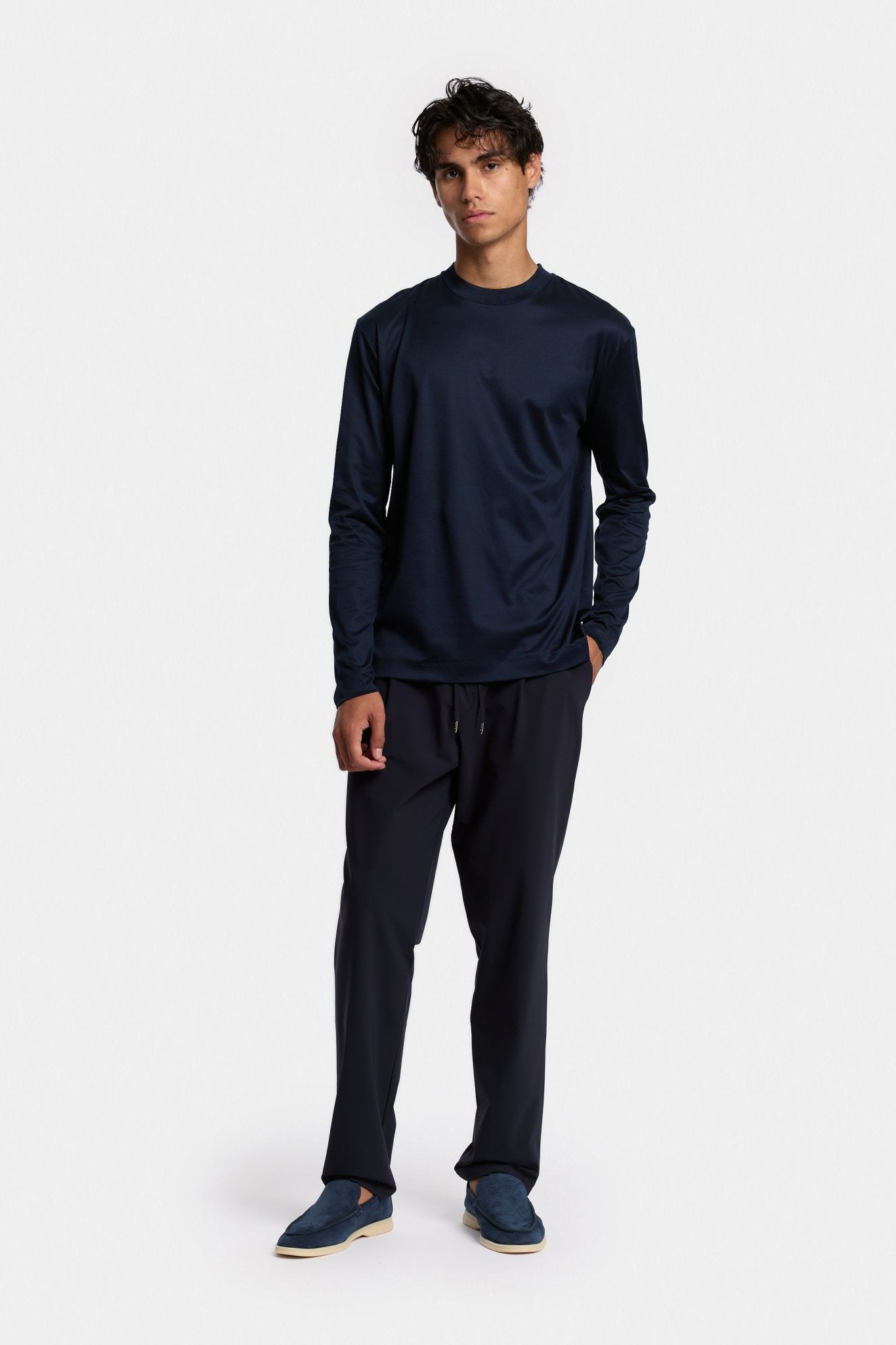 Midnight Blue Longsleeve T-shirt - DIMANO