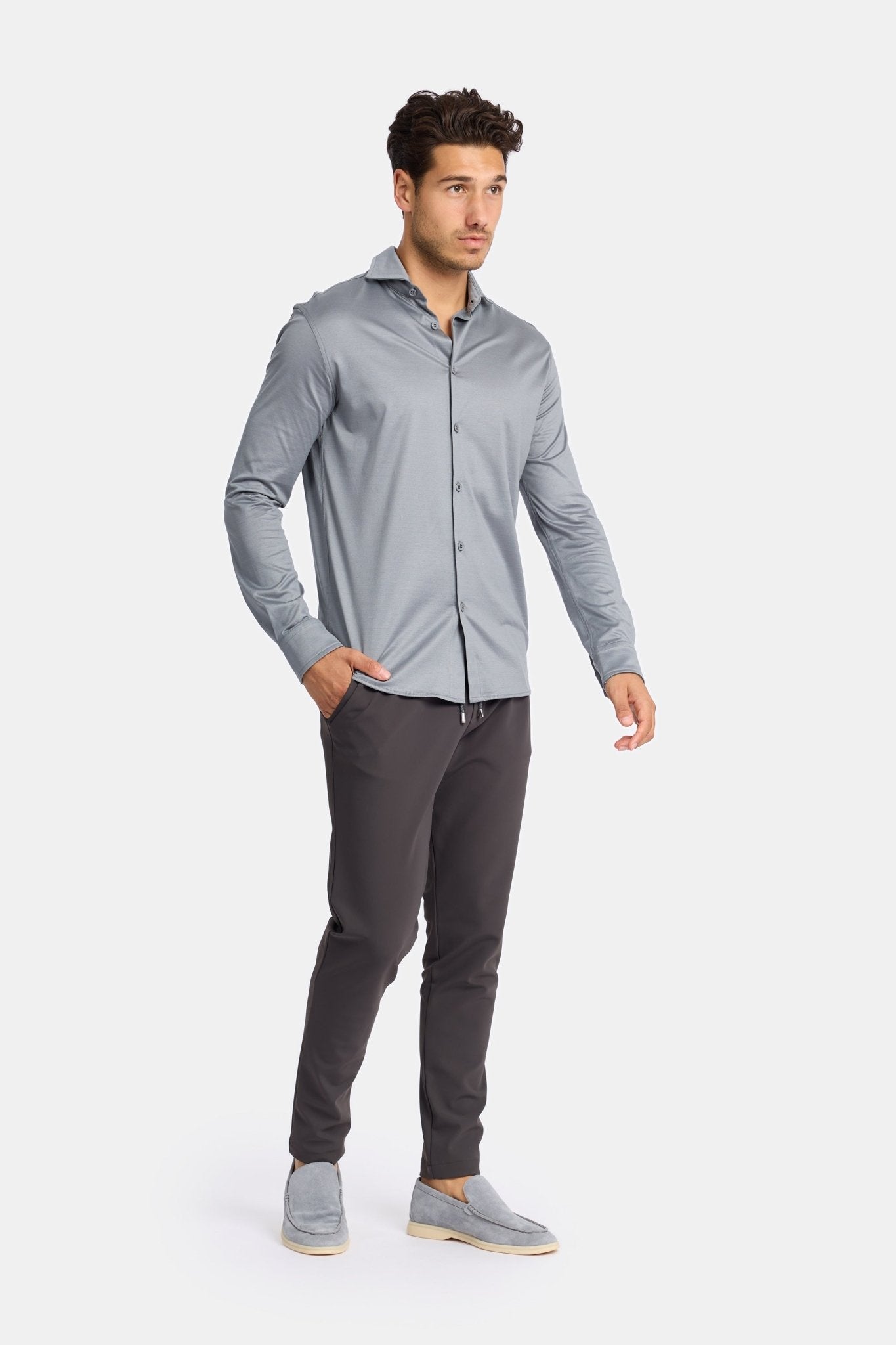 Mist Grey Formal Shirt - DIMANO