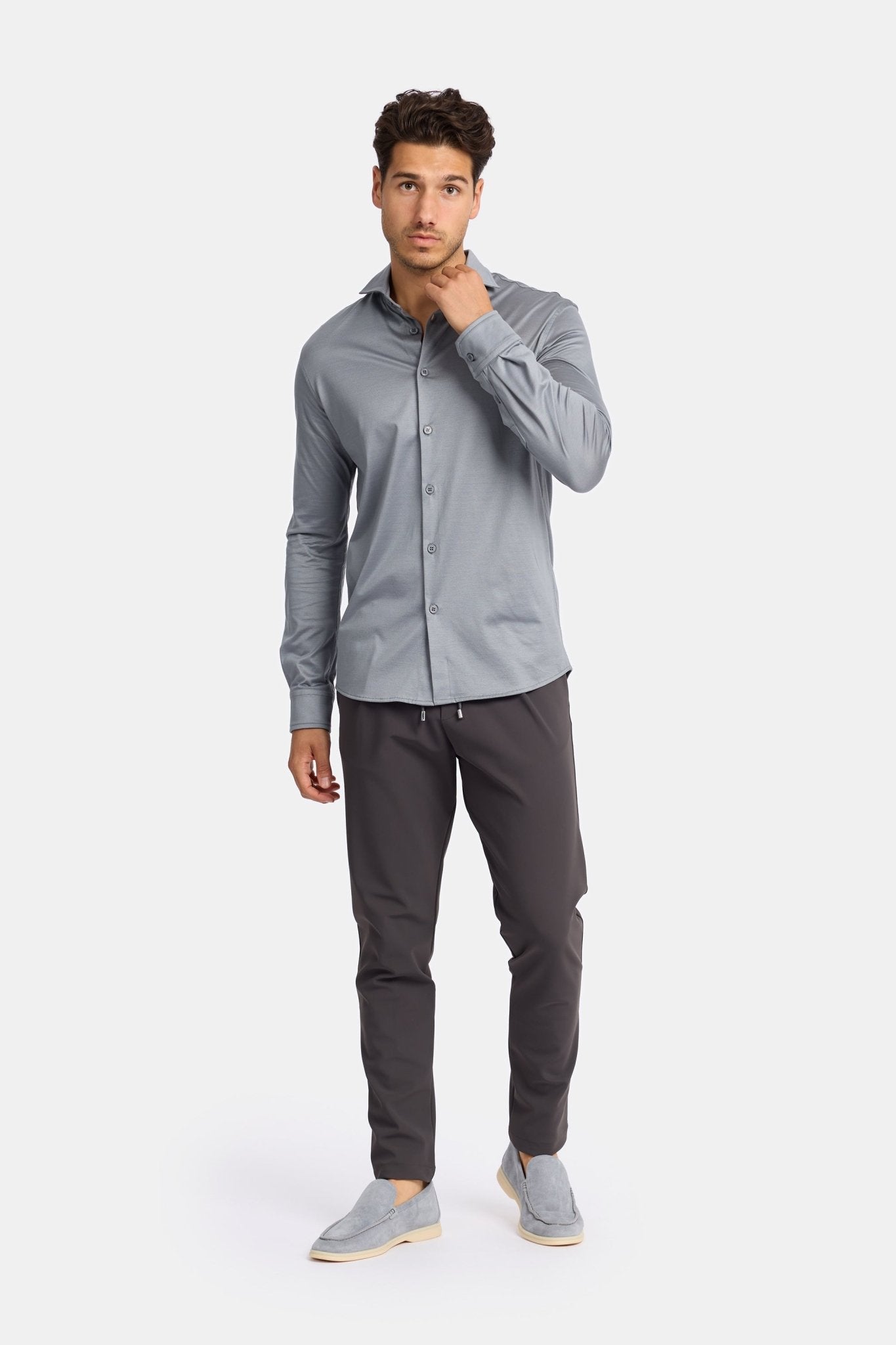 Mist Grey Formal Shirt - DIMANO