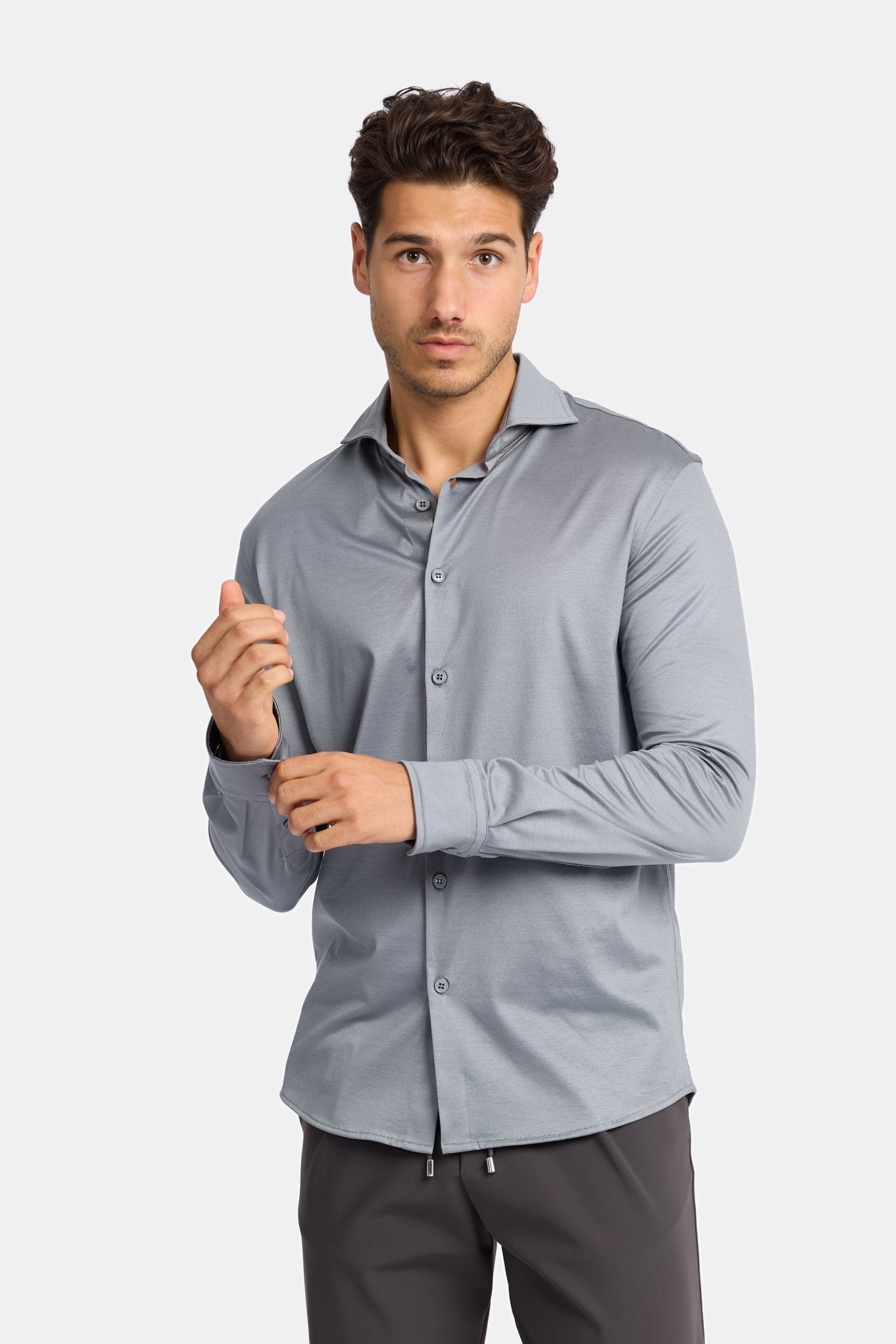 Mist Grey Formal Shirt - DIMANO