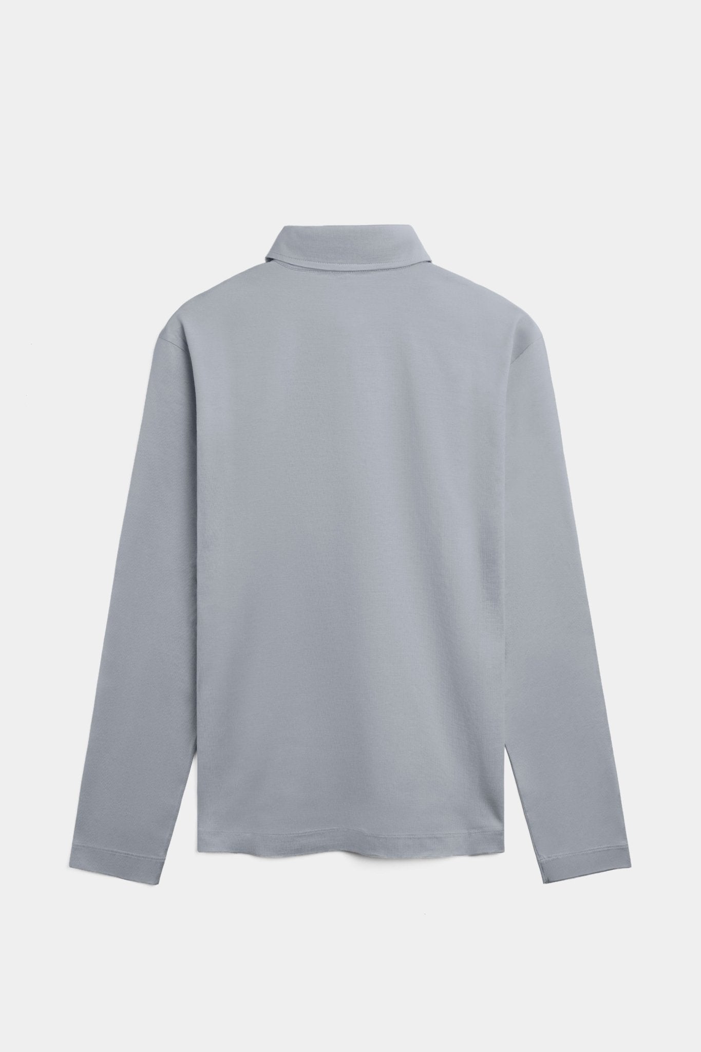 Mist Grey Longsleeve Polo Shirt - DIMANO
