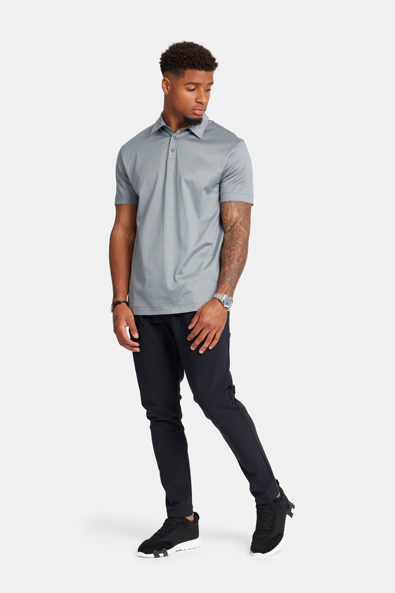 Mist Grey Polo Shirt - DIMANO