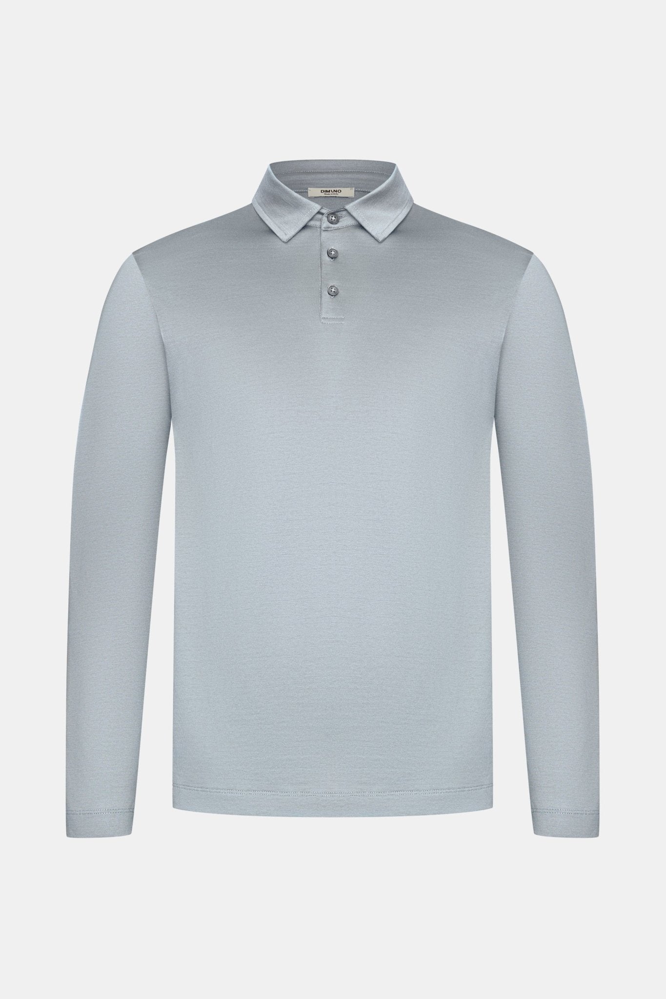 Mist Grey Polo Shirt Long Sleeve - DIMANO