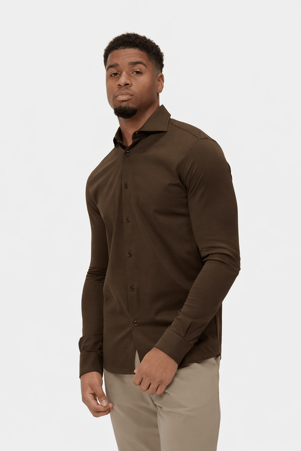 Mocha Brown Formal Shirt - DIMANO