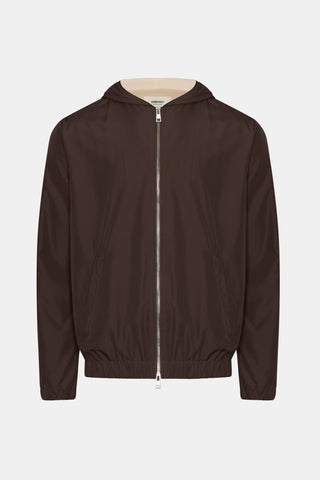Mocha Brown Hooded Blend Jacket