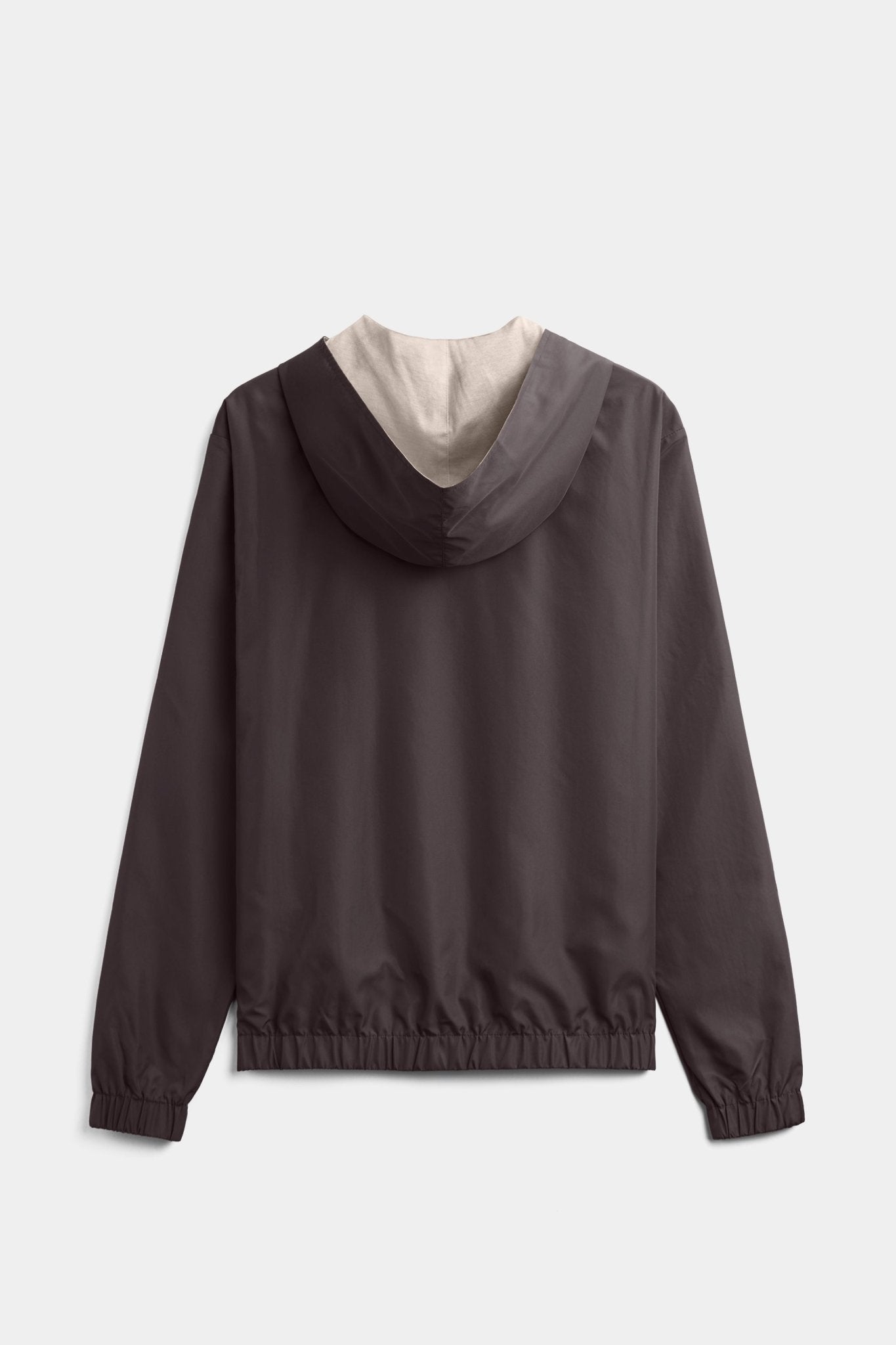 Mocha Brown Hooded Blend Jacket - DIMANO