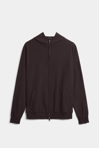 Mocha Brown Hooded Tech Vest