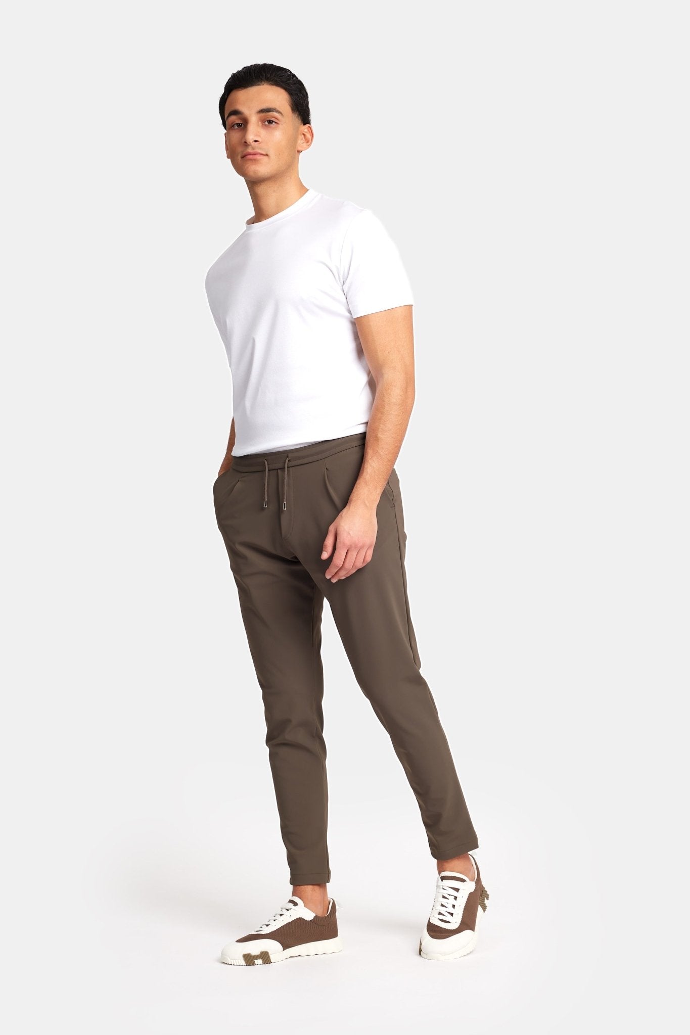 Mocha Brown Smart Pants - DIMANO