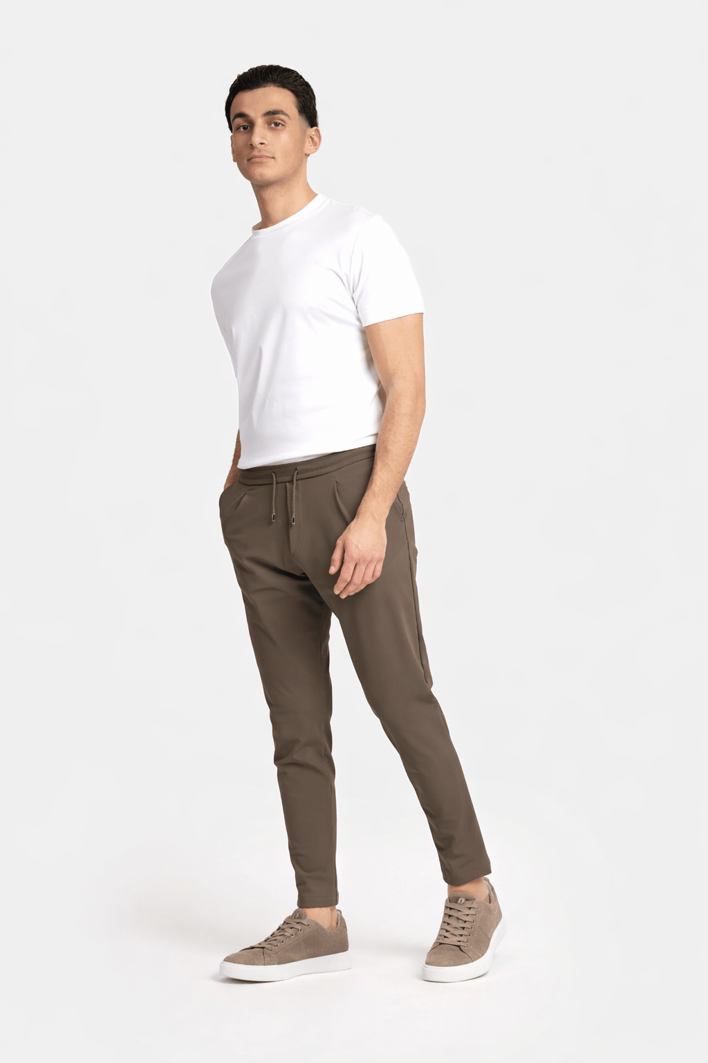 Mocha Brown Smart Pants - DIMANO