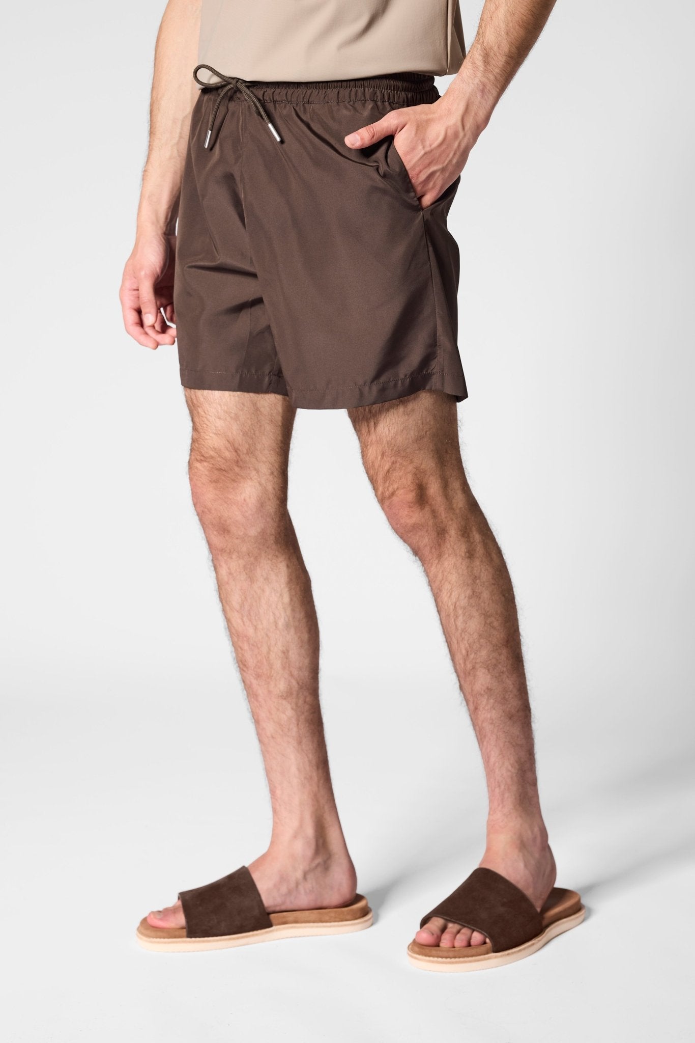 Mocha Brown Swim Shorts - DIMANO