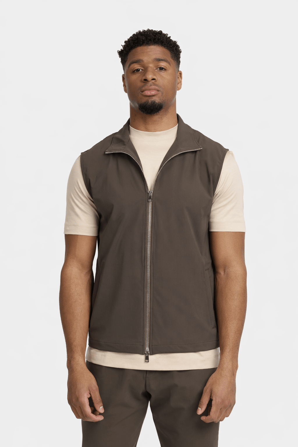 Mocha Brown Tech Gilet - DIMANO
