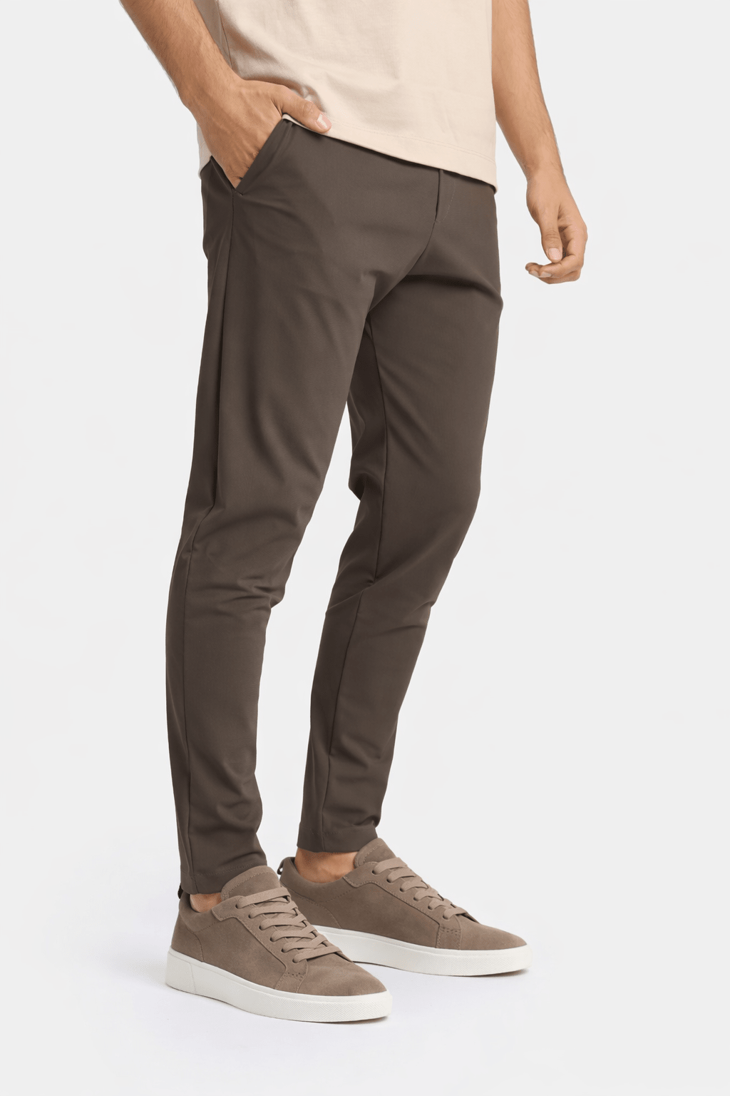 Mocha Brown Tech Pants - DIMANO
