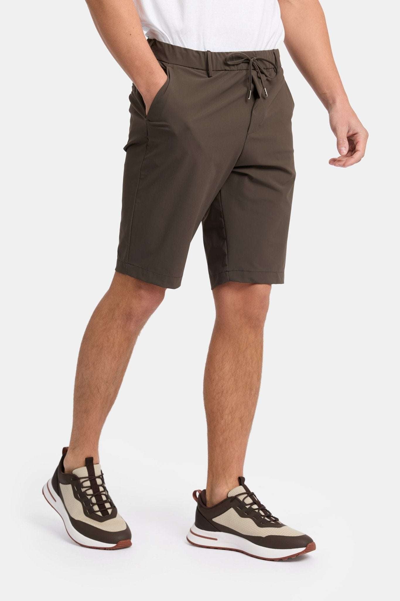 Mocha Brown Tech Shorts - DIMANO