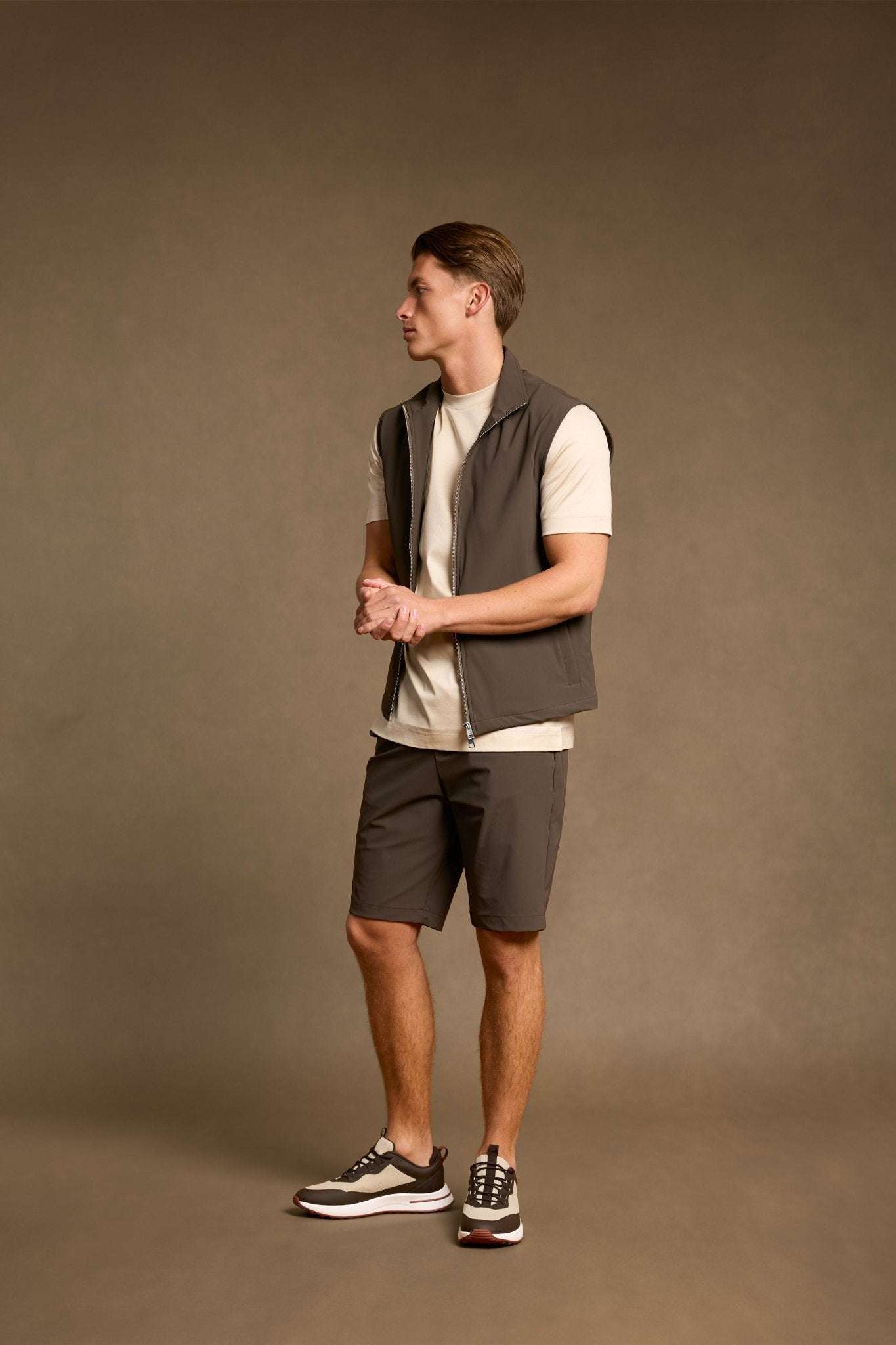 Mocha Brown Tech Shorts - DIMANO