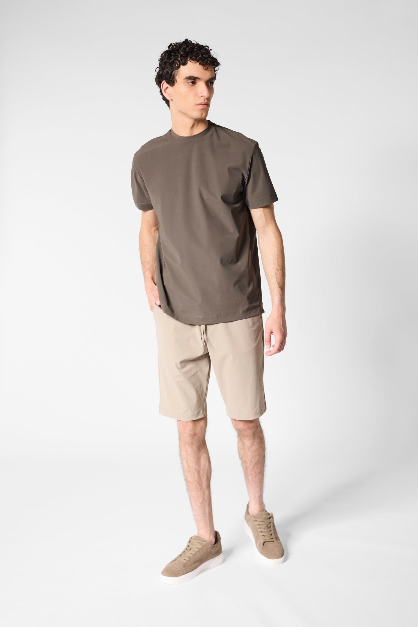 Mocha Brown Tech T-shirt - DIMANO