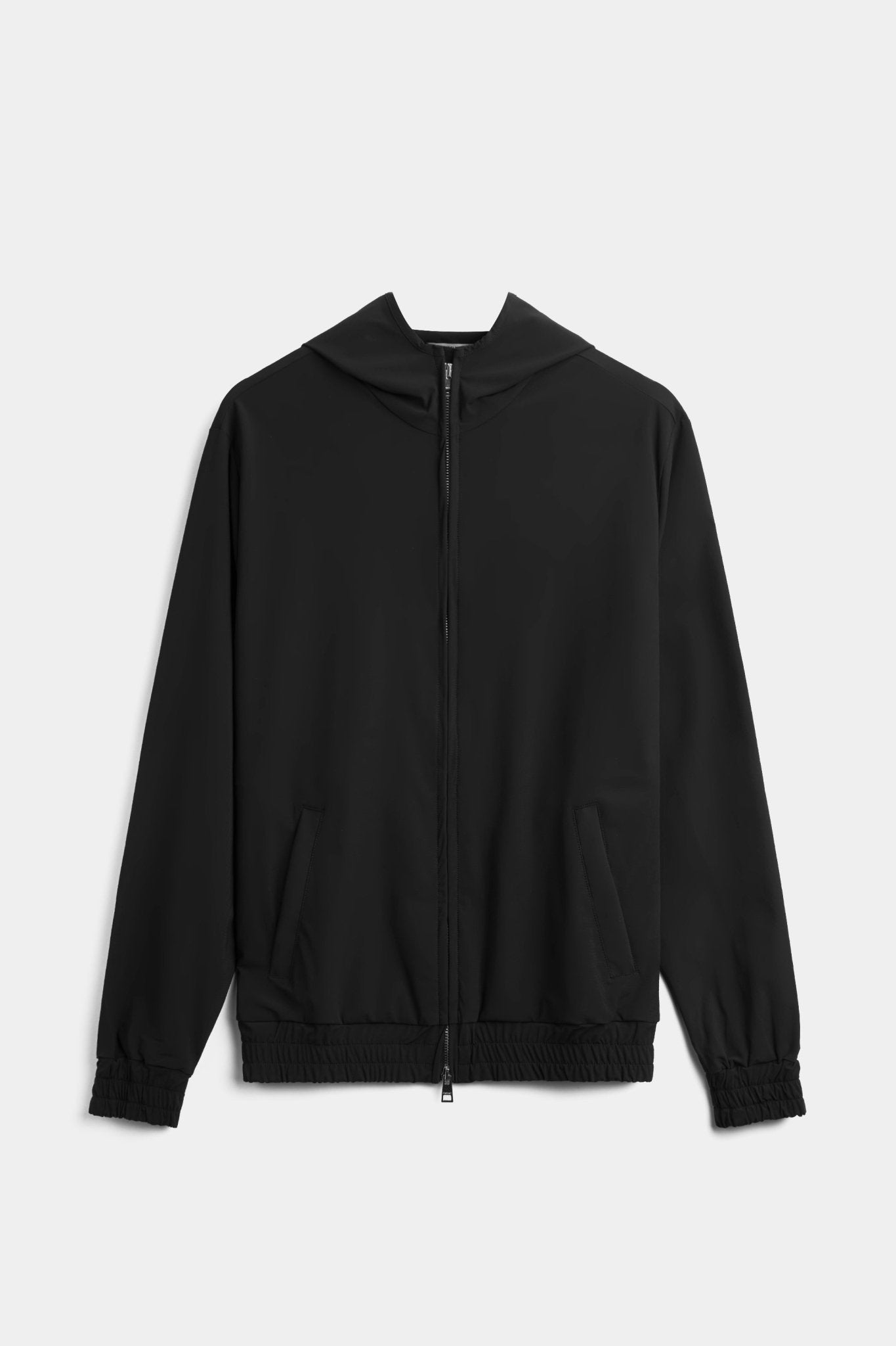 Onyx Black Hooded Tech Vest - DIMANO