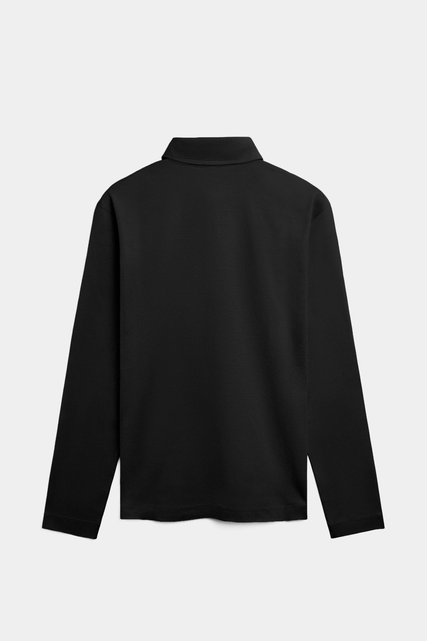 Onyx Black Longsleeve Polo Shirt - DIMANO