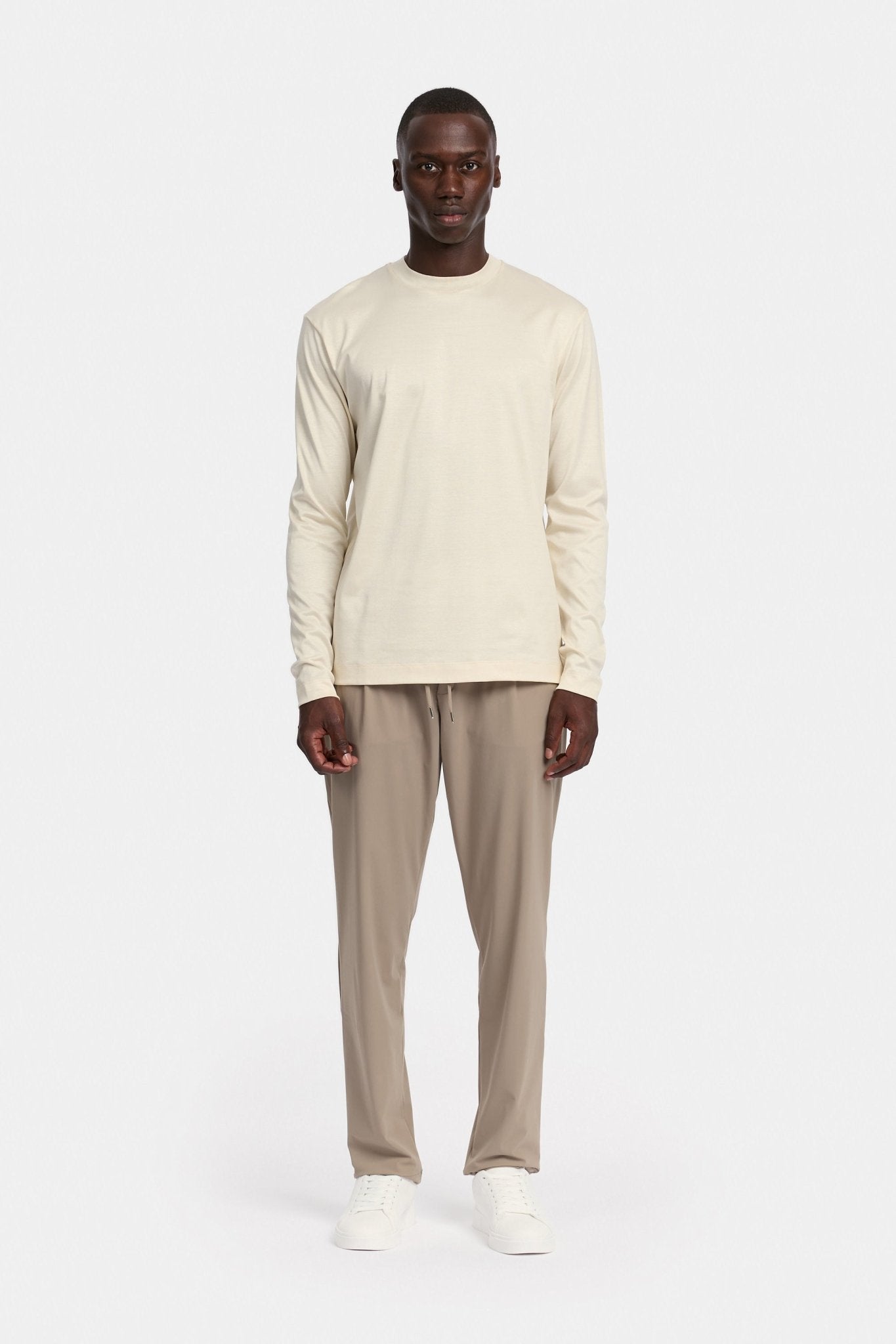 Sand Beige Longsleeve T-shirt - DIMANO