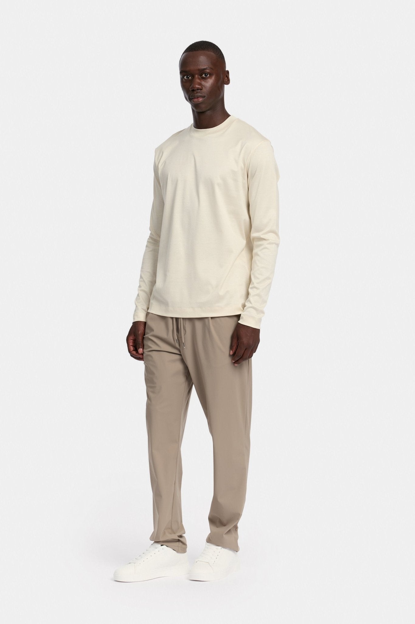 Sand Beige Longsleeve T-shirt - DIMANO