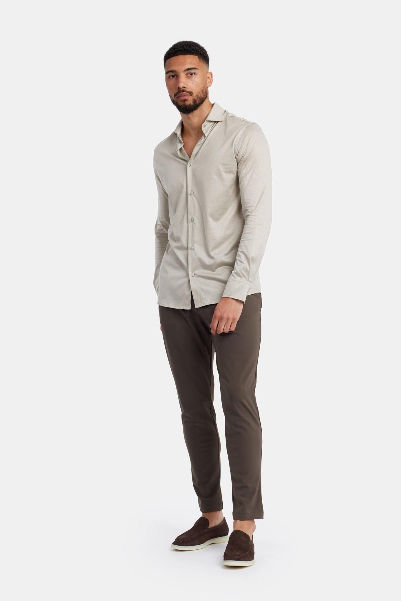 Sandstone Beige Formal Shirt - DIMANO