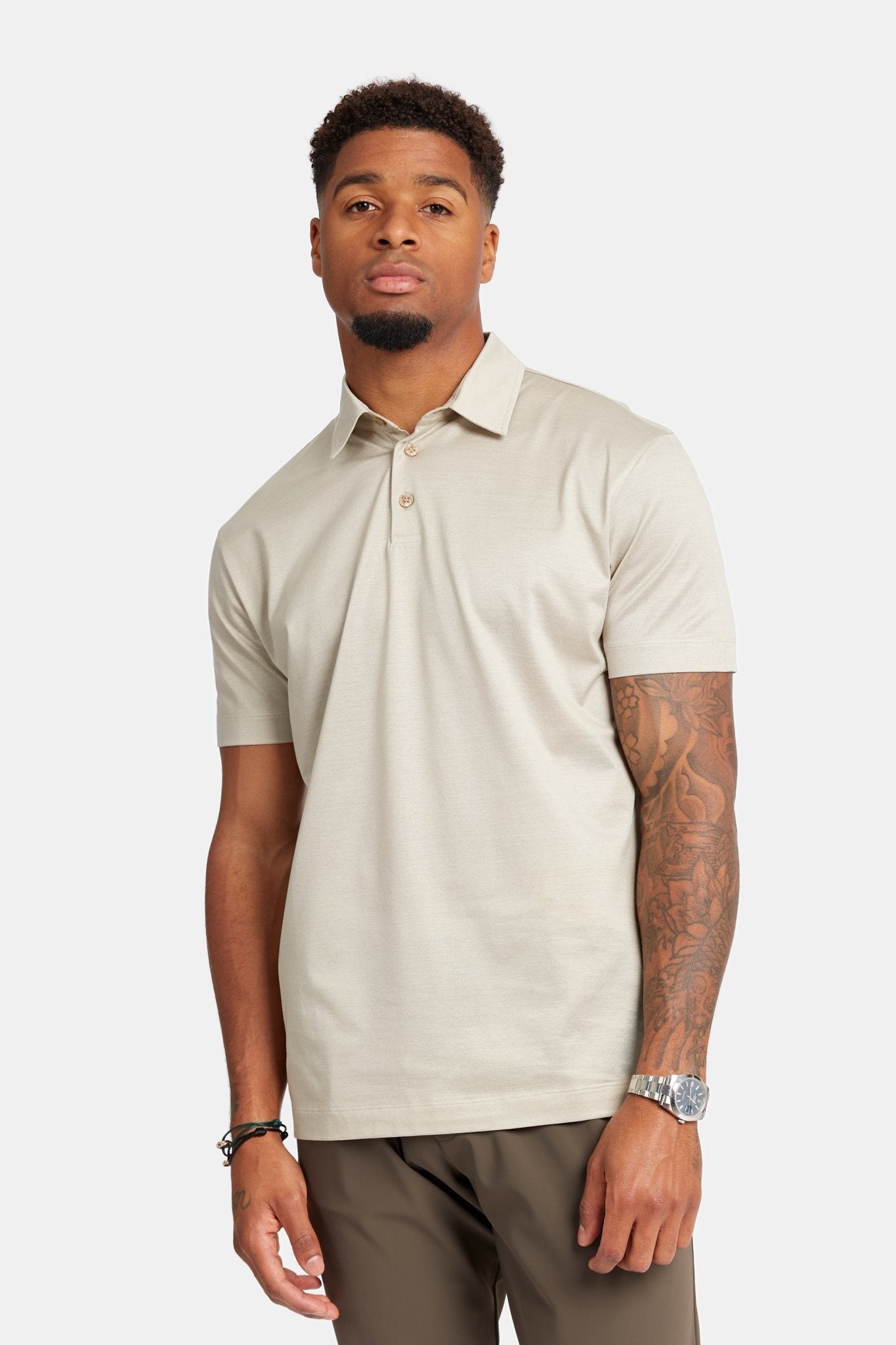 Sandstone Beige Polo Shirt - DIMANO