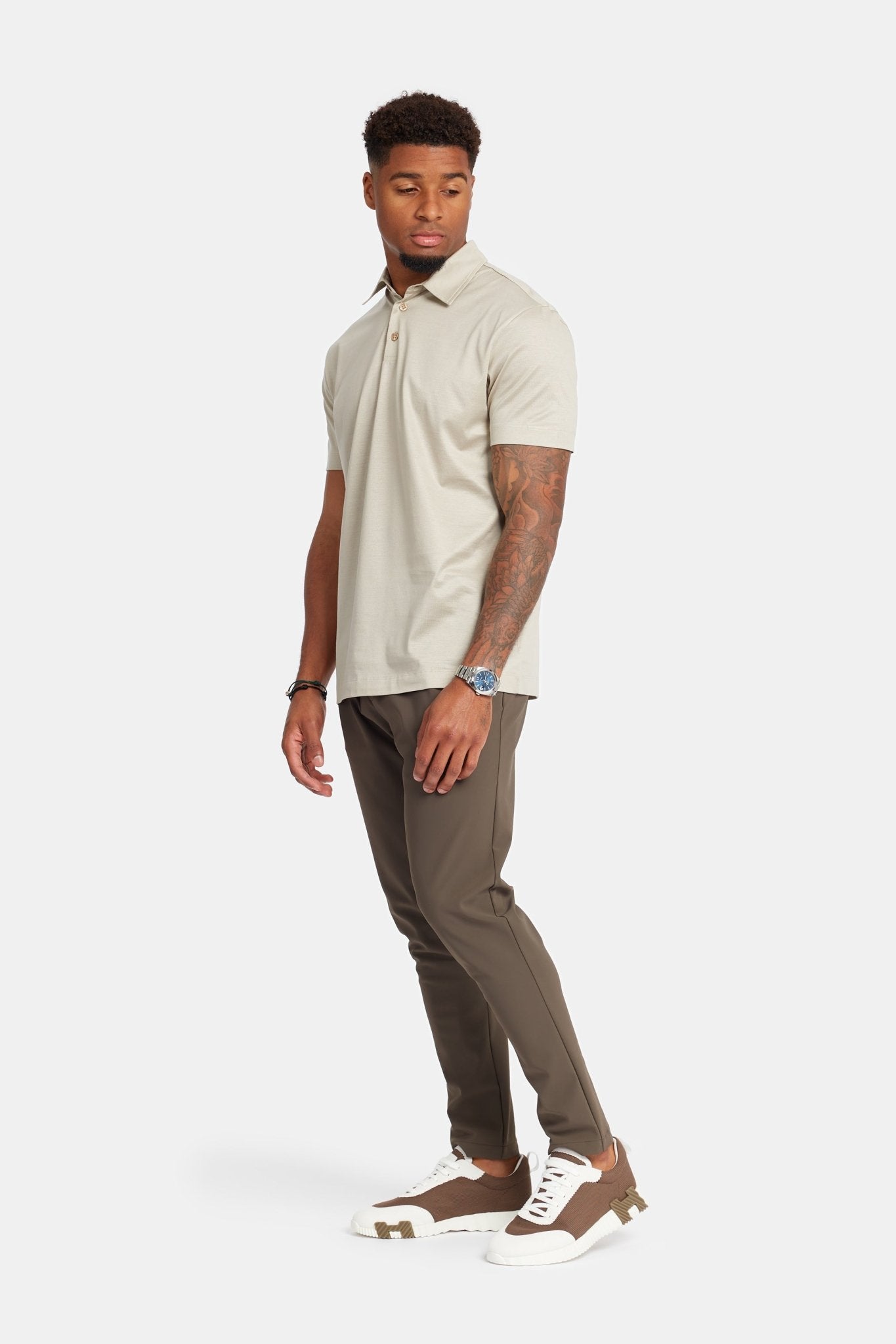 Sandstone Beige Polo Shirt - DIMANO