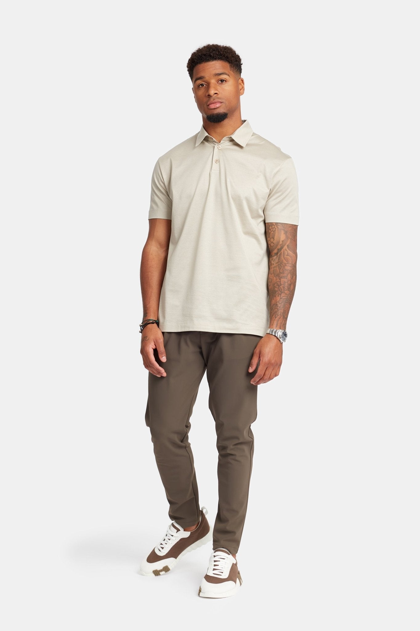 Sandstone Beige Polo Shirt - DIMANO