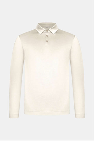 Sandstone Beige Polo Shirt Long Sleeve