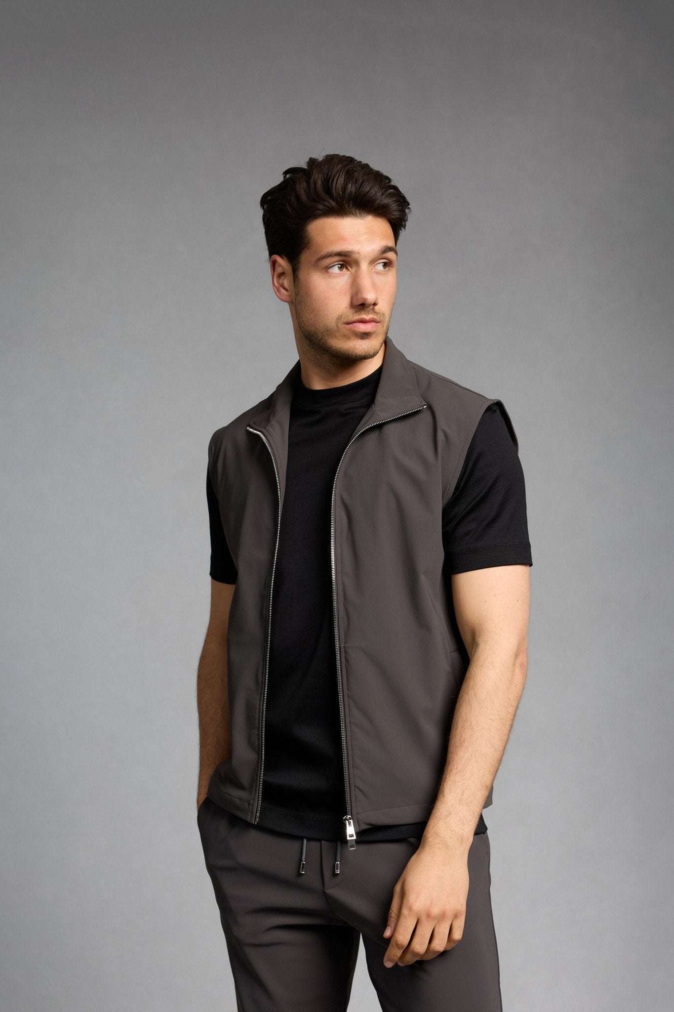 Slate Grey Tech Gilet - DIMANO