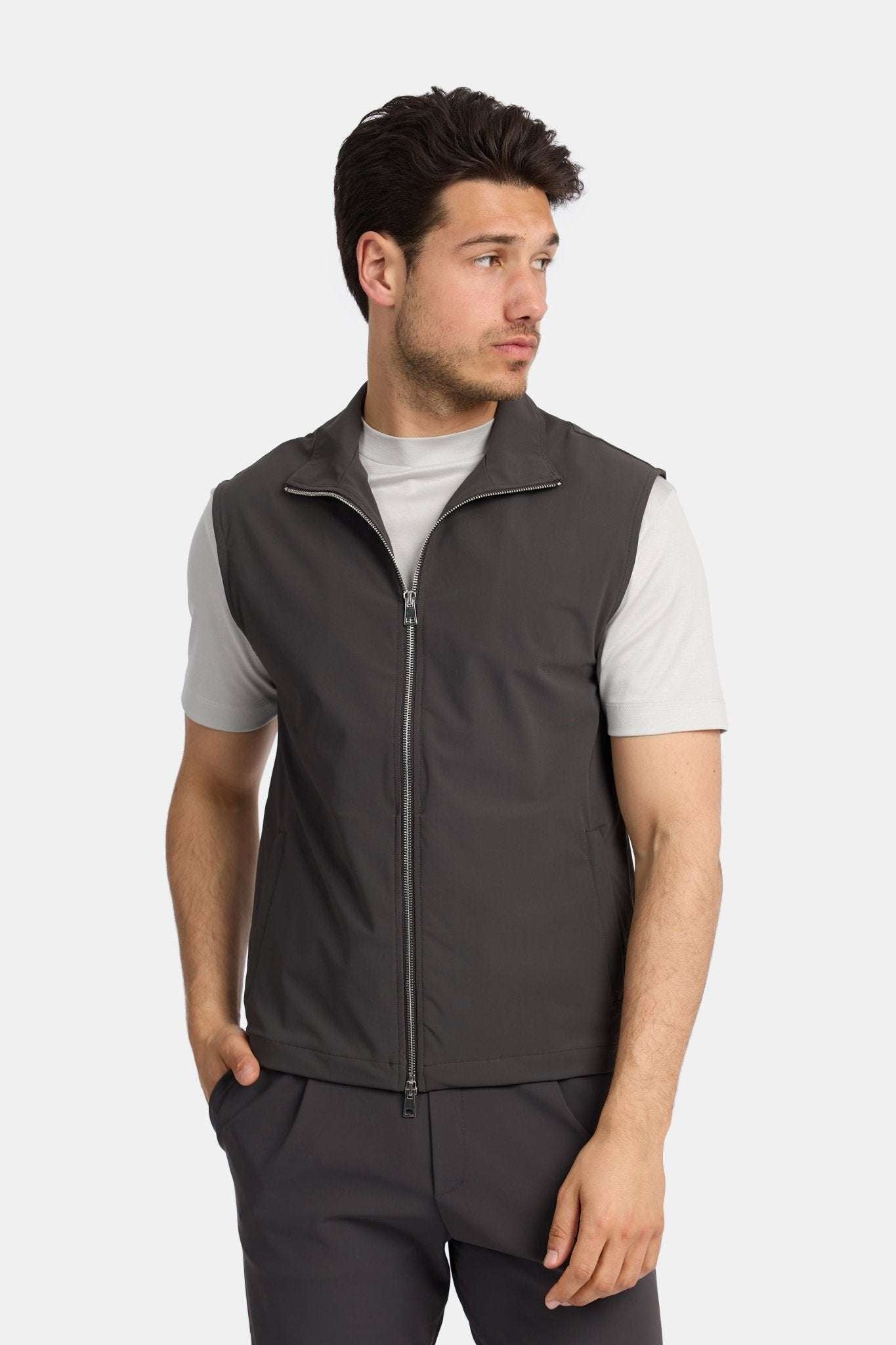 Slate Grey Tech Gilet - DIMANO