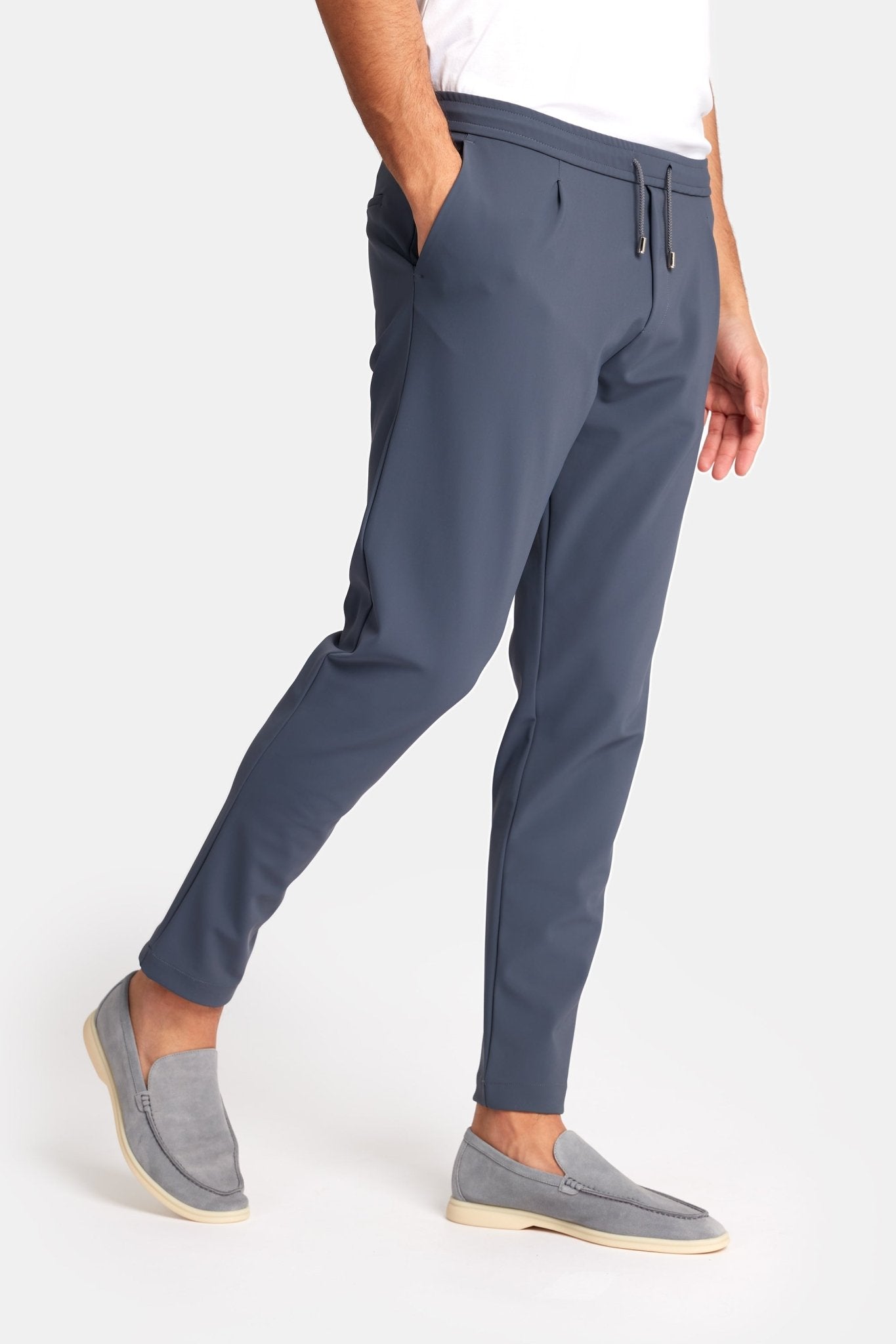 Steel Grey Smart Pants - DIMANO